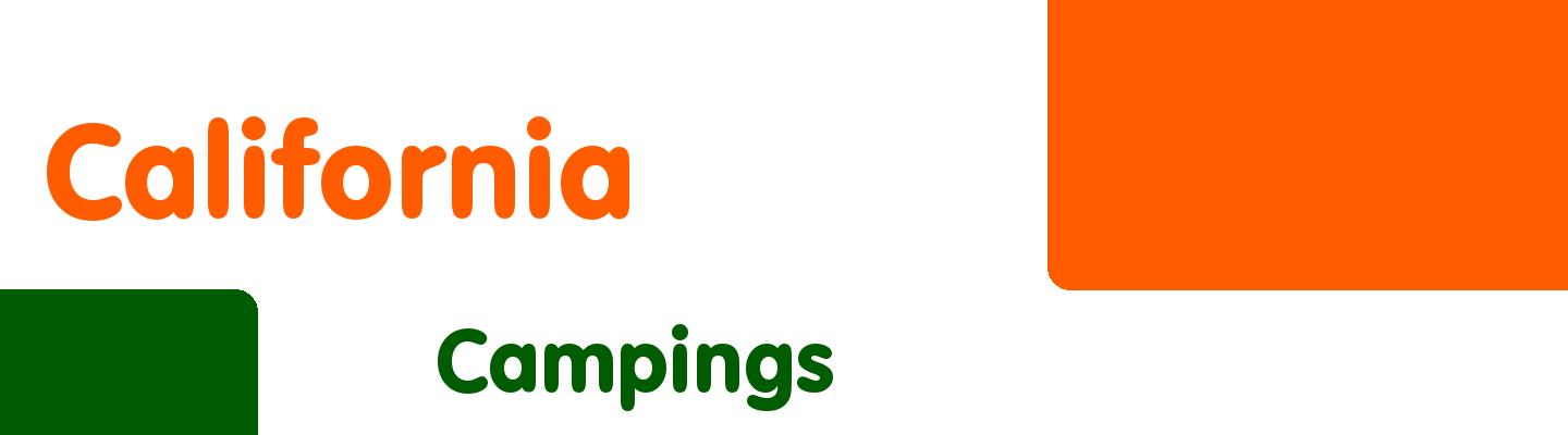 Best campings in California - Rating & Reviews