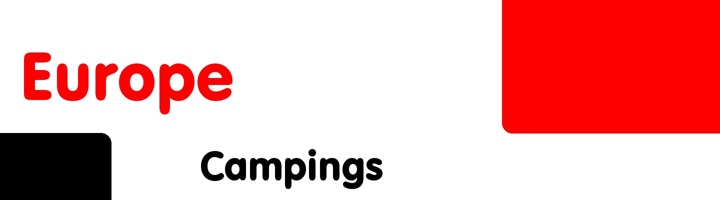 Best campings in Europe - Rating & Reviews